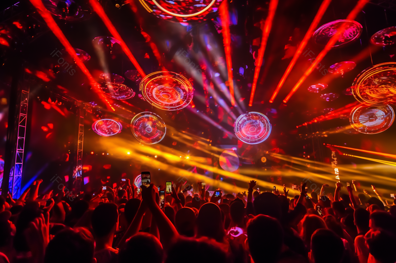 人群狂欢现场霓虹灯激光享受音乐,高清,摄影图,摄影图片,图片大全,摄影图免费下载